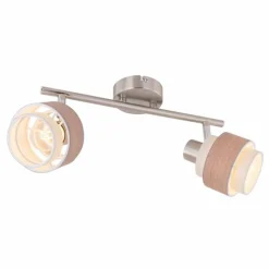 Luminaires Globo Lighting Spot Globo ASHGAAN Nickel mat, 2 lumières* Spots Et Projecteurs