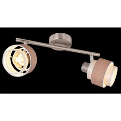 Luminaires Globo Lighting Spot Globo ASHGAAN Nickel mat, 2 lumières* Spots Et Projecteurs