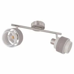 Luminaires Globo Lighting Spot Globo ASHGAAN Nickel mat, 2 lumières* Spots Et Projecteurs