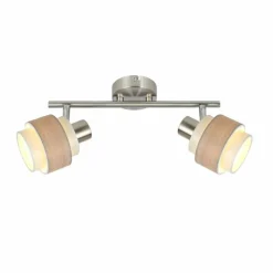 Luminaires Globo Lighting Spot Globo ASHGAAN Nickel mat, 2 lumières* Spots Et Projecteurs