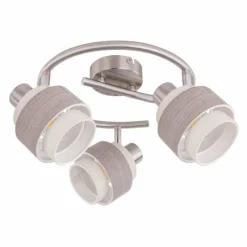 Luminaires Globo Lighting Spot Globo ASHGAAN Nickel mat, 3 lumières* Spots Et Projecteurs