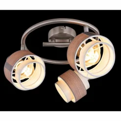 Luminaires Globo Lighting Spot Globo ASHGAAN Nickel mat, 3 lumières* Spots Et Projecteurs