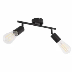 Lampes Vintages & Rétros-Luminaires Globo Lighting Spot Globo AVENDO Noir, 2 lumières