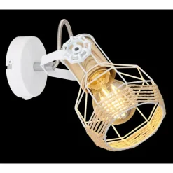 Lampes En Bois-Luminaires Globo Lighting Spot Globo BANA Brun, Blanc, 1 lumière