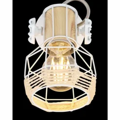 Lampes En Bois-Luminaires Globo Lighting Spot Globo BANA Brun, Blanc, 1 lumière