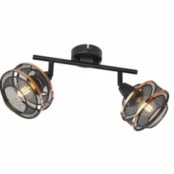 Lampes Dorées-Luminaires Globo Lighting Spot Globo BELLONA Noir, 2 lumières