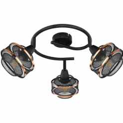 Lampes Dorées-Luminaires Globo Lighting Spot Globo BELLONA Noir, 3 lumières