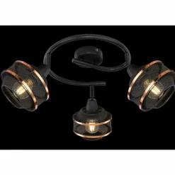 Lampes Dorées-Luminaires Globo Lighting Spot Globo BELLONA Noir, 3 lumières