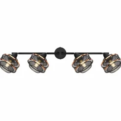 Lampes Dorées-Luminaires Globo Lighting Spot Globo BELLONA Noir, 4 lumières