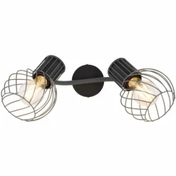 Luminaires Globo Lighting Spot Globo BEVERONE Noir, 2 lumières* Spots Et Projecteurs