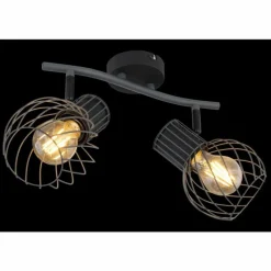 Luminaires Globo Lighting Spot Globo BEVERONE Noir, 2 lumières* Spots Et Projecteurs