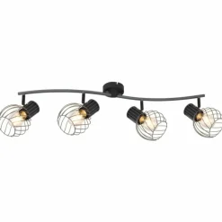 Luminaires Globo Lighting Spot Globo BEVERONE Noir, 4 lumières* Spots Et Projecteurs