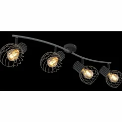 Luminaires Globo Lighting Spot Globo BEVERONE Noir, 4 lumières* Spots Et Projecteurs