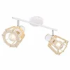 Lampes En Bois-Luminaires Globo Lighting Spot Globo BLAHA Brun, Blanc, 2 lumières