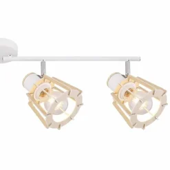 Lampes En Bois-Luminaires Globo Lighting Spot Globo BLAHA Brun, Blanc, 4 lumières