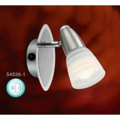 Luminaires Globo Lighting Spot Globo CALEB Chrome, Nickel mat, 1 lumière