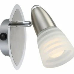 Luminaires Globo Lighting Spot Globo CALEB Chrome, Nickel mat, 1 lumière