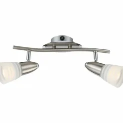 Luminaires Globo Lighting Spot Globo CALEB Chrome, Nickel mat, 2 lumières