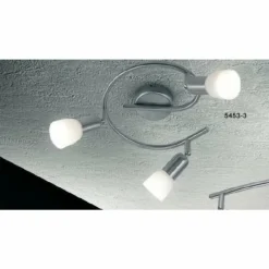 Luminaires Globo Lighting Spot Globo CATHY Acier inoxydable, Nickel mat, 3 lumières