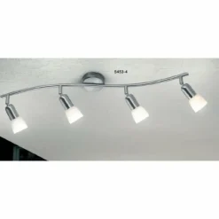 Luminaires Globo Lighting Spot Globo CATHY Acier inoxydable, Nickel mat, 4 lumières