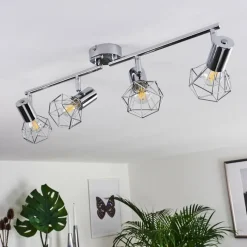 hofstein Spot Globo Chrome, 4 lumières* Spots Et Projecteurs