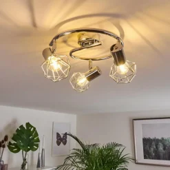 hofstein Spot Globo Chrome, 3 lumières* Spots Et Projecteurs