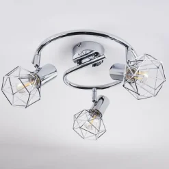 hofstein Spot Globo Chrome, 3 lumières* Spots Et Projecteurs