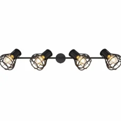 Luminaires Globo Lighting Spot Globo CLASTRA Noir, 4 lumières* Spots Et Projecteurs