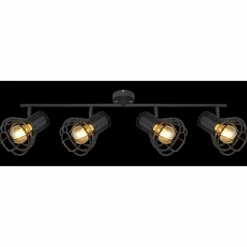 Luminaires Globo Lighting Spot Globo CLASTRA Noir, 4 lumières* Spots Et Projecteurs
