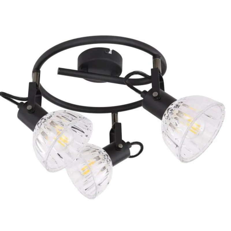 Luminaires Globo Lighting Spot Globo DRABO Noir, 3 lumières