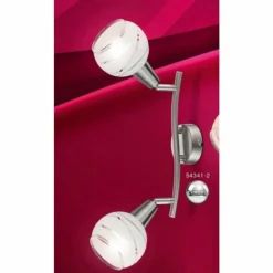 Luminaires Globo Lighting Spot Globo ELLIOTT Nickel mat, 2 lumières