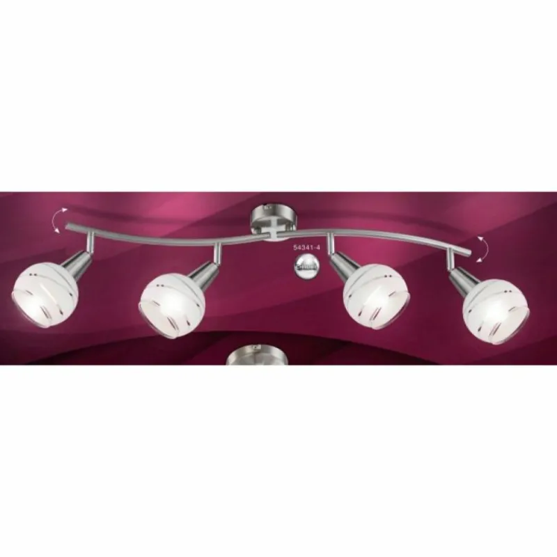 Luminaires Globo Lighting Spot Globo ELLIOTT Nickel mat, 4 lumières