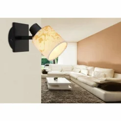 Lampes En Tissu-Luminaires Globo Lighting Spot Globo ENGELBERT Noir, 1 lumière