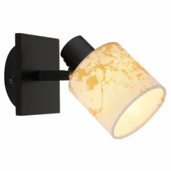 Lampes En Tissu-Luminaires Globo Lighting Spot Globo ENGELBERT Noir, 1 lumière