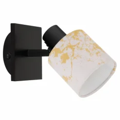 Lampes En Tissu-Luminaires Globo Lighting Spot Globo ENGELBERT Noir, 1 lumière