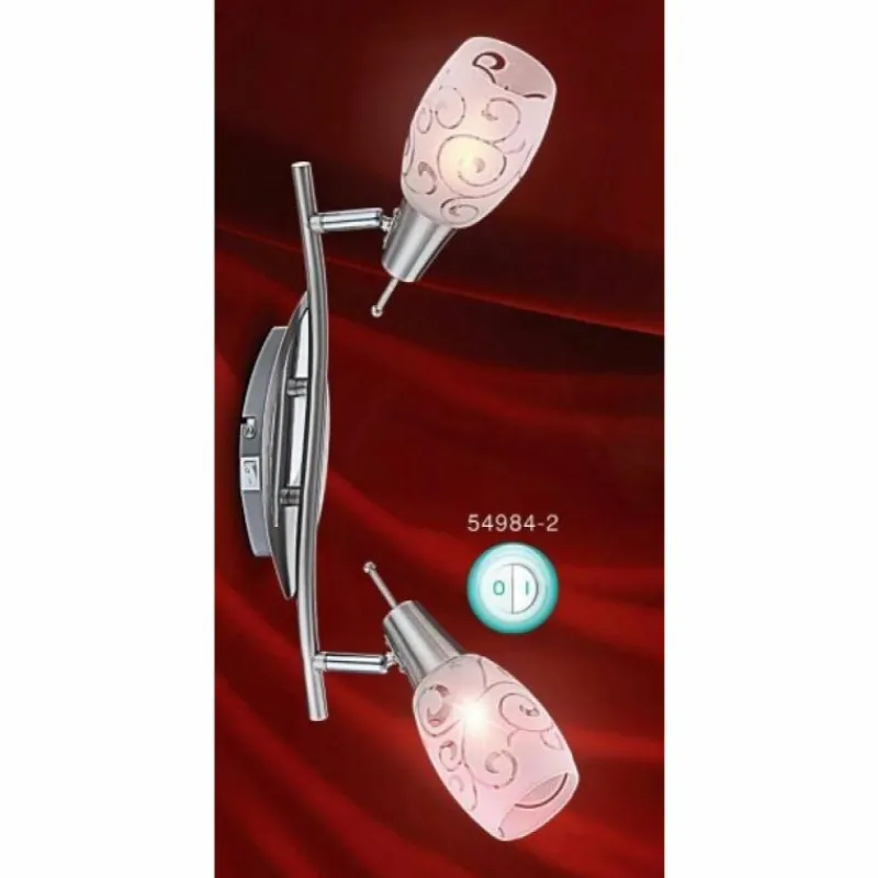 Luminaires Globo Lighting Spot Globo FLORITA Chrome, Nickel mat, 2 lumières