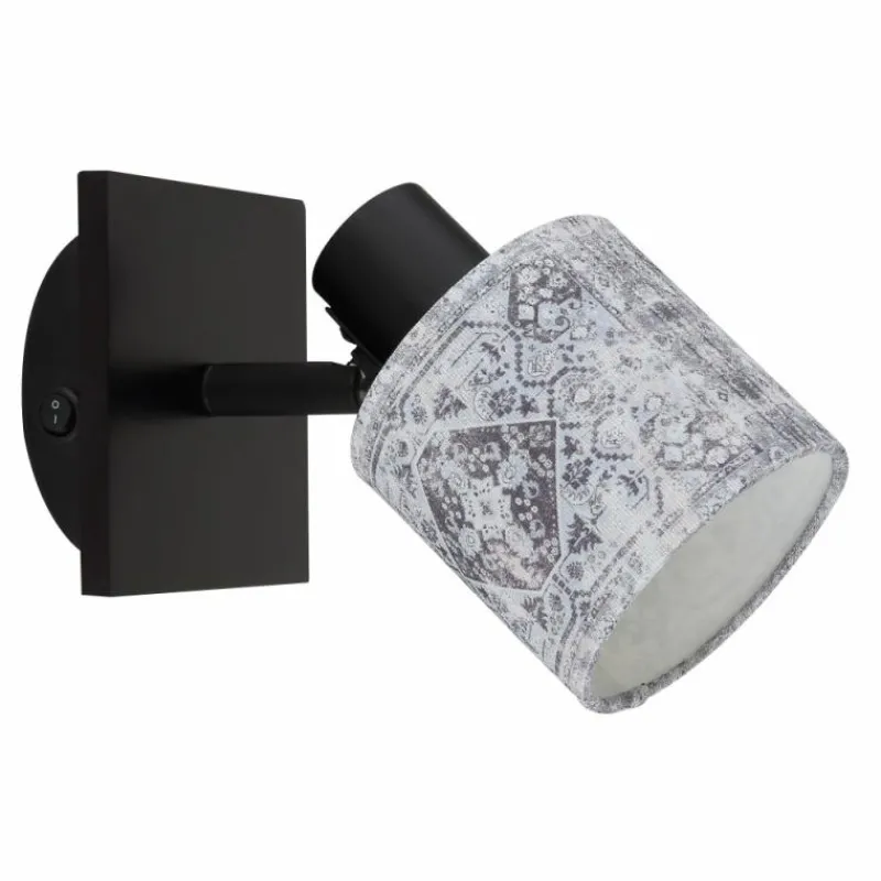 Lampes En Tissu-Luminaires Globo Lighting Spot Globo GABRIELE Noir, 1 lumière