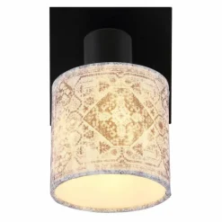 Lampes En Tissu-Luminaires Globo Lighting Spot Globo GABRIELE Noir, 1 lumière