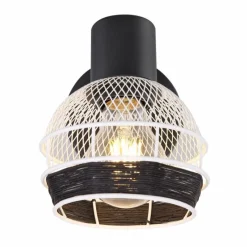 Style Boho-Chic-Luminaires Globo Lighting Spot Globo GRIDDY Noir, 1 lumière