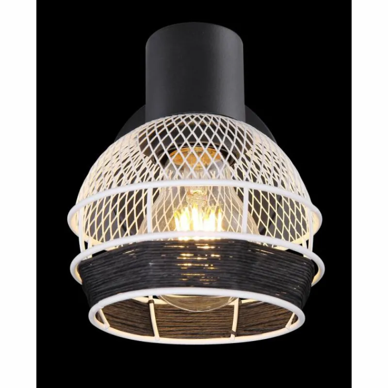 Style Boho-Chic-Luminaires Globo Lighting Spot Globo GRIDDY Noir, 1 lumière