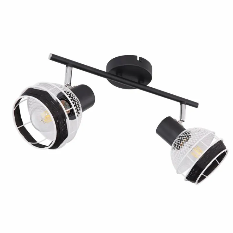 Luminaires Scandinaves-Luminaires Globo Lighting Spot Globo GRIDDY Noir, 2 lumières