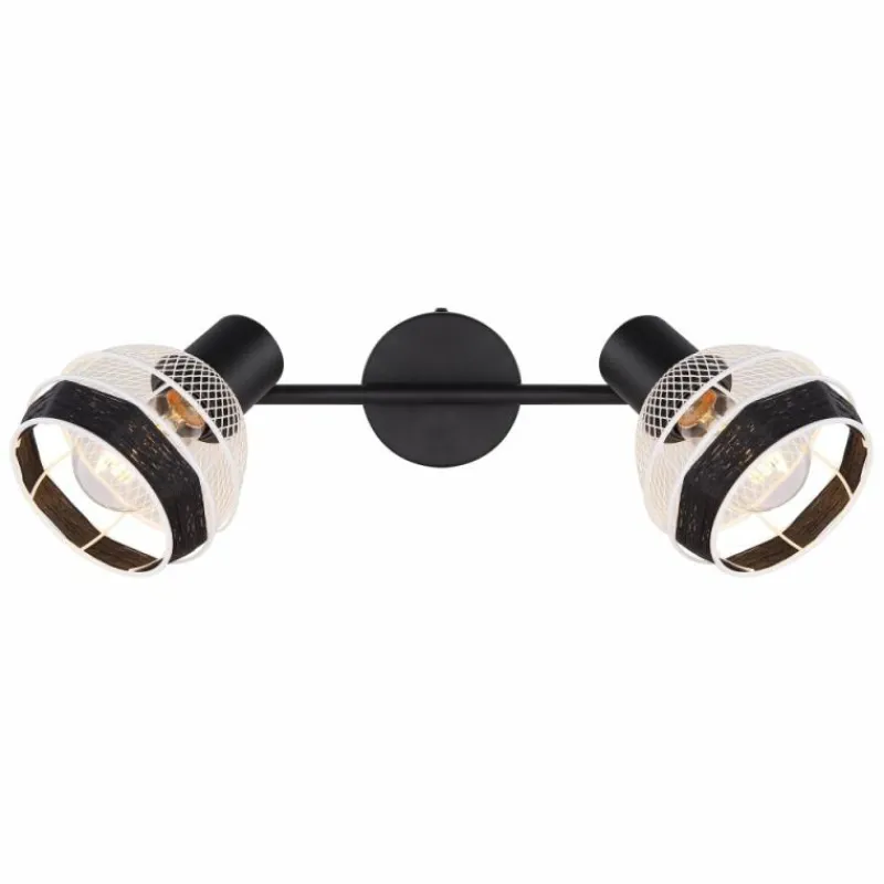 Luminaires Scandinaves-Luminaires Globo Lighting Spot Globo GRIDDY Noir, 2 lumières