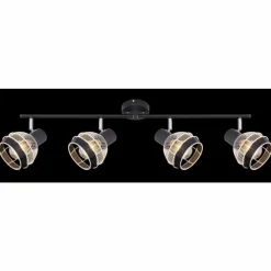 Lampes En Tissu-Luminaires Globo Lighting Spot Globo GRIDDY Noir, 4 lumières