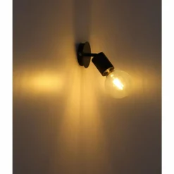 Luminaires Globo Lighting Spot Globo HERMINE Noir, 1 lumière* Spots Et Projecteurs