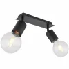 Luminaires Globo Lighting Spot Globo HERMINE Noir, 2 lumières* Spots Et Projecteurs