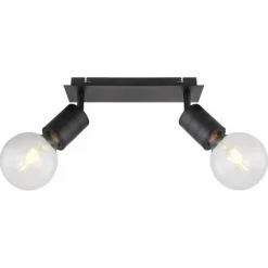 Luminaires Globo Lighting Spot Globo HERMINE Noir, 2 lumières* Spots Et Projecteurs
