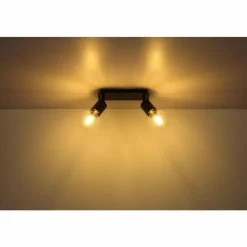 Luminaires Globo Lighting Spot Globo HERMINE Noir, 2 lumières* Spots Et Projecteurs