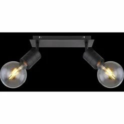 Luminaires Globo Lighting Spot Globo HERMINE Noir, 2 lumières* Spots Et Projecteurs