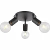 Luminaires Globo Lighting Spot Globo HERMINE Noir, 3 lumières* Spots Et Projecteurs