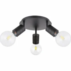 Luminaires Globo Lighting Spot Globo HERMINE Noir, 3 lumières* Spots Et Projecteurs